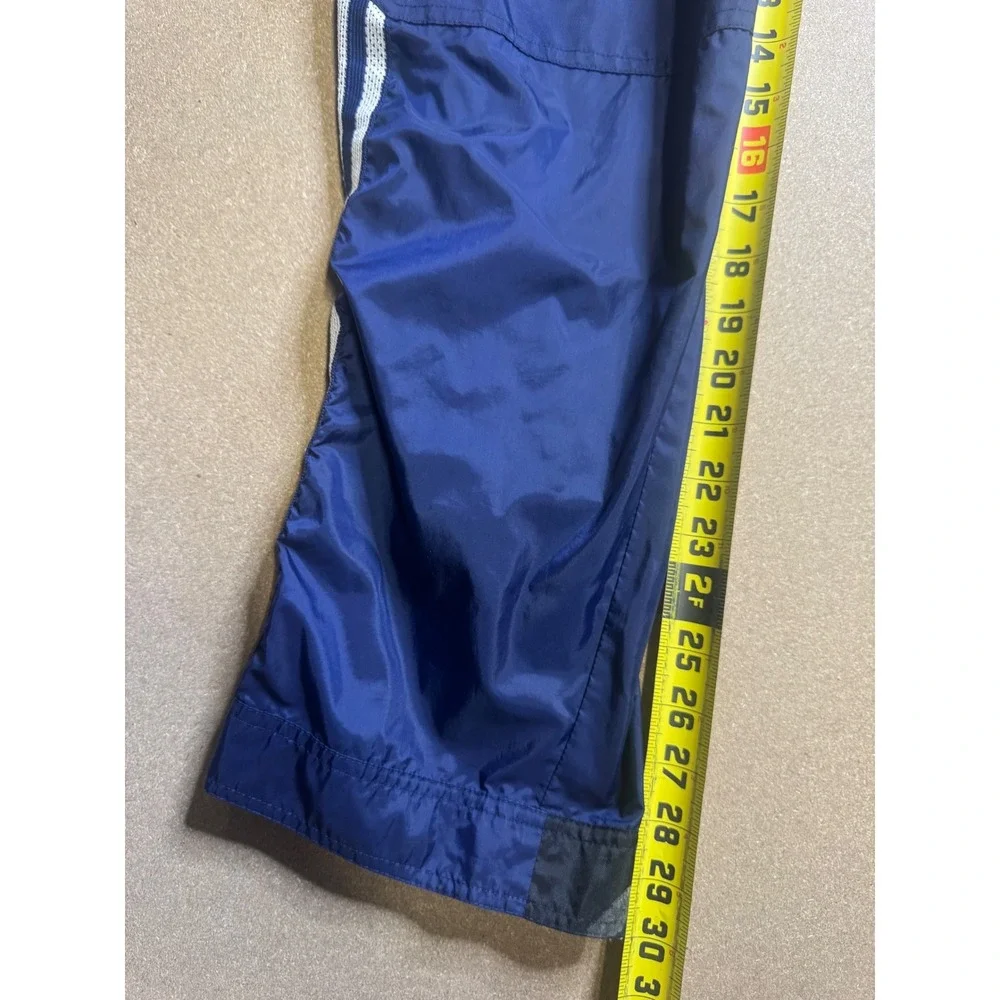 Adidas Vintage‎ Navy Blue Windbreaker Track Pants Mesh Stripes Mens Medium 1559
